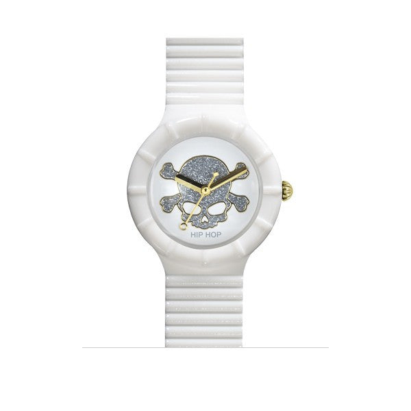 Hip Hop Skull Orologio Cassa 32 mm Bianco Unisex HWU0451