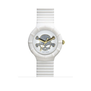 Hip Hop Skull Orologio Cassa 32 mm Bianco Unisex HWU0451