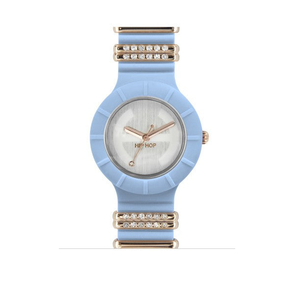 Hip Hop Tres Chic Orologio Cassa 32 mm Azzurro con Pietre Donna HWU0474