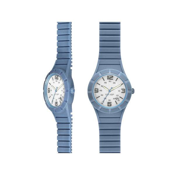 Orologio Uomo Hip Hop X MAN: Cinturino In Silicone, Cassa In Policarbonato, Stile Anni '80 Intercambiabile E Colorato (Grigio-Blu)