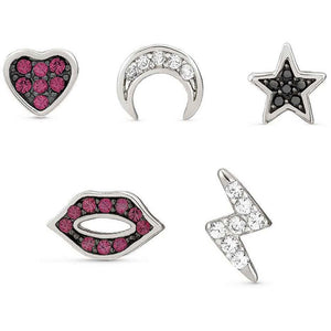 Kit di 5 Orecchini Donna Argento Silver SweetRock con Pietre Nomination