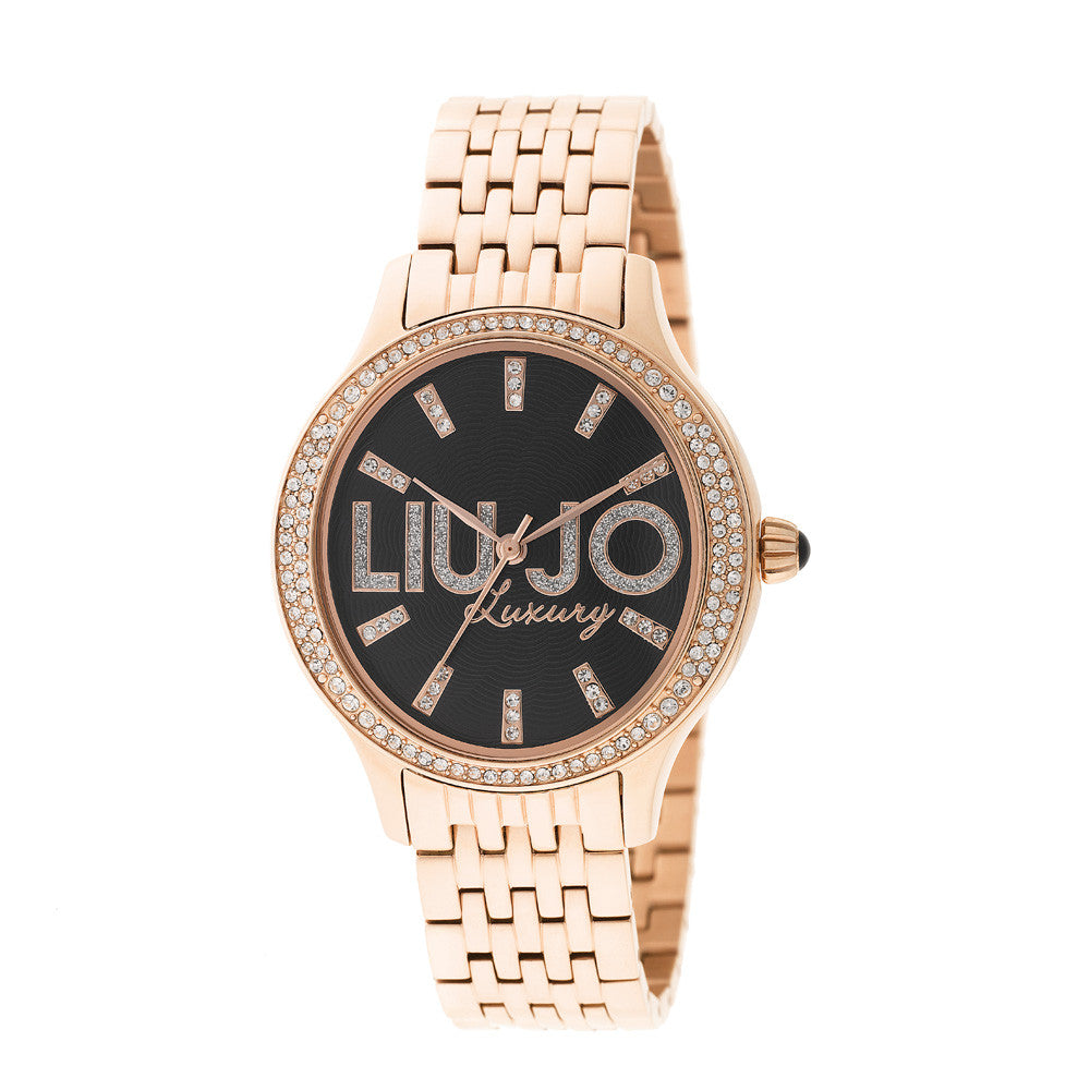 Liu Jo Luxury Giselle Nero Oro Rosa Orologio Donna TLJ 772