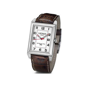 Locman Stealth Rettangolare Orologio Polso Uomo Titano Acciaio Mod. 240