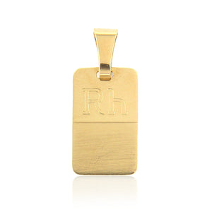 Medaglia Unisex Gruppo Sanguigno in Oro Giallo