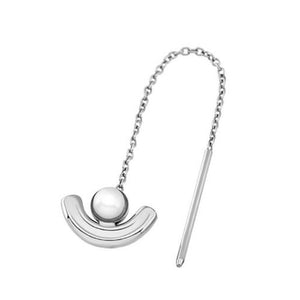 Mono Orecchino B Wired Acciao Silver con Perla Breil