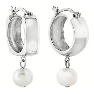 Orecchini B&Me Acciao Silver con Perla Breil