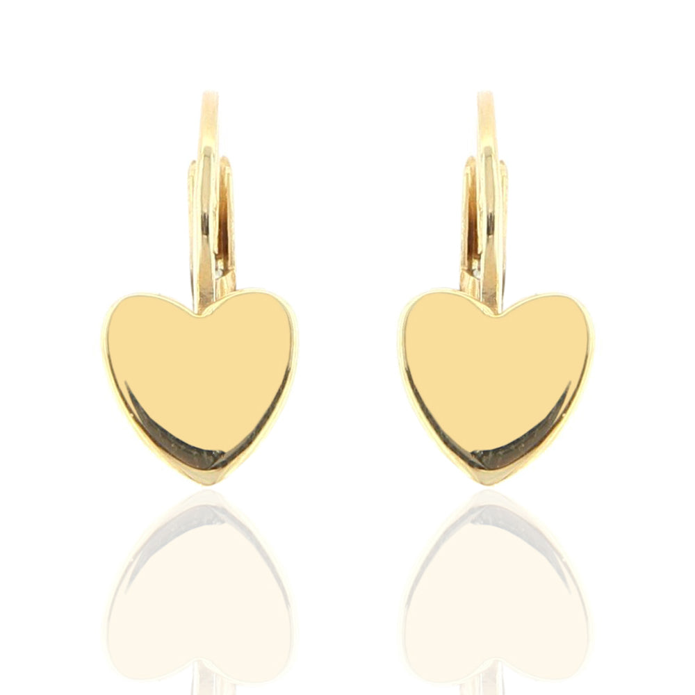 Orecchini In Oro Giallo Con Pendenti A Forma Di Cuori - Foto 5