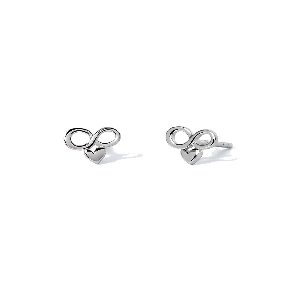Orecchini a cerchio Infinity in argento sterling: ciondolo pendente, 15 mm - Italia