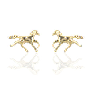 Orecchini Bambina in Oro Giallo Cavallo