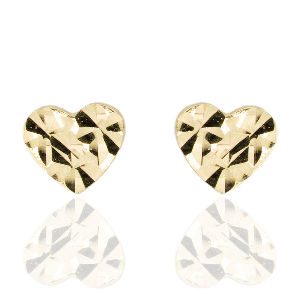 Orecchini Cuore in Oro Giallo
