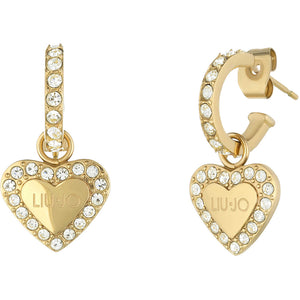Orecchini Donna Acciaio Gold con Cristalli Brilliant Cuore Liu Jo Luxury