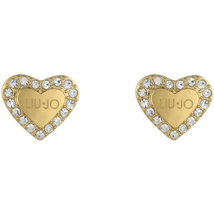 Orecchini Donna Acciaio Gold con Cristalli Brilliant Cuore Liu Jo Luxury