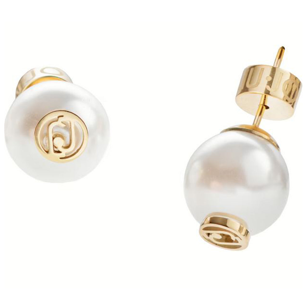 Orecchini A Chiodo LES POULETTES BIJOUX - Metallo Dorato E Grandi Perle In Ceramica - Argento 925 In Confezione Regalo