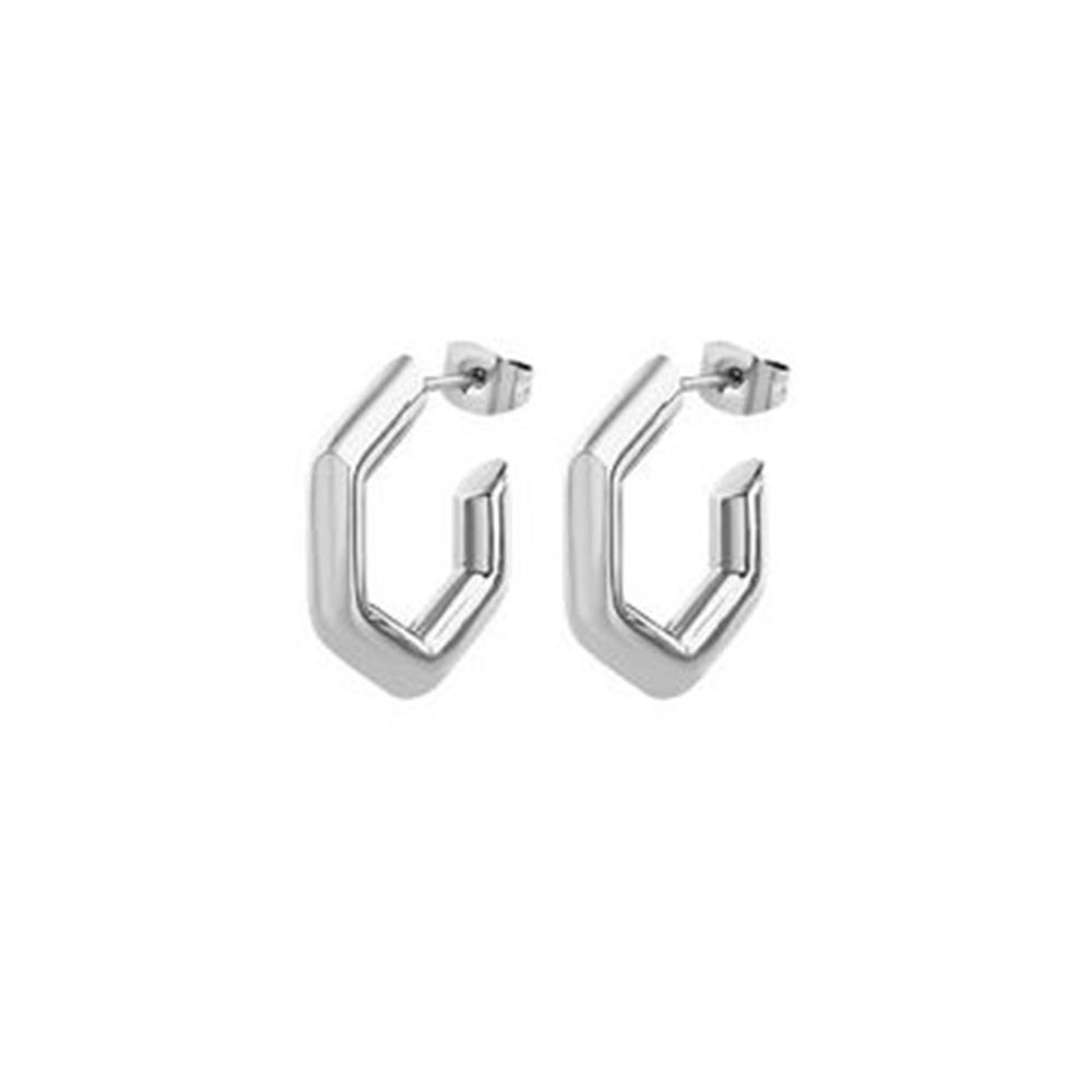 Orecchini Donna Acciaio Silver Hexagonia Breil