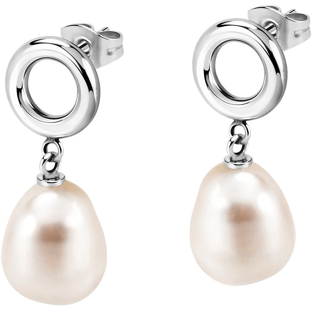 Orecchini Donna Acciaio con Perla Oriente Morellato