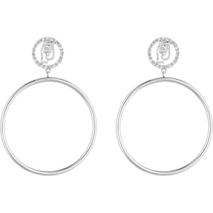 Orecchini Donna Acciaio e Cristalli Logo Liu Jo Luxury