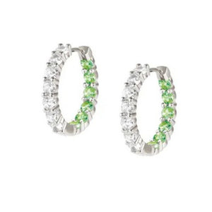 Orecchini Donna Argento Chic e Charm Cubic Zirconia Verde Nomination