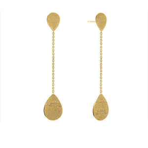 Orecchini Donna Argento Gold Cosmic Drop Goccia Punti Diva Gioielli