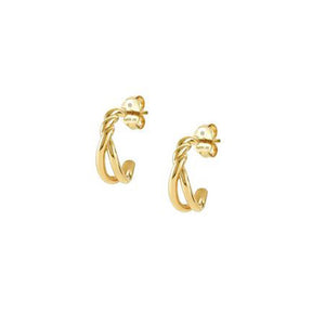 Orecchini Donna Argento Oro Giallo Intrecciato Endless Nomination