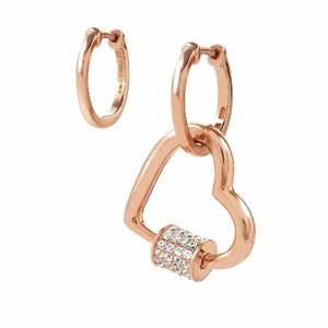 Orecchini Donna Argento Oro Rosa Charming Cuore Nomination