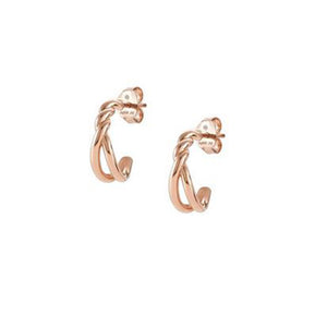 Orecchini Donna Argento Oro Rosa Intrecciato Endless Nomination