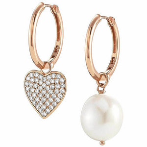 Orecchini Donna Argento Rose Cuore White Dream Nomination