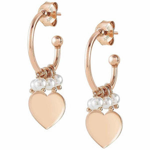 Orecchini Donna Argento Rose Melodie Perle Cuore Nomination