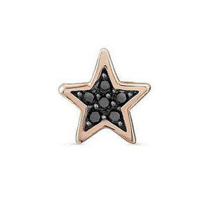 Orecchini Donna Argento Rose SweetRock Stella Zirconi Neri Nomination