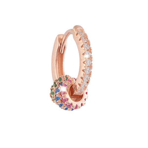 Orecchini Donna Argento Rose con Cristalli Rebecca Gioielli