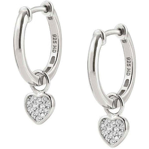 Orecchini Donna Argento Silver Nightdream Cuore con Pietre Bianche Nomination