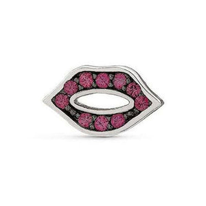 Orecchini Donna Argento Silver SweetRock Bocca Zirconi Rossi Nomination