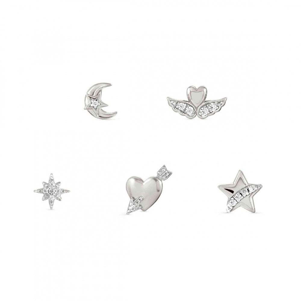 Set Orecchini Donna Argento Rose Sweerrock ed Romance Misti Nomination