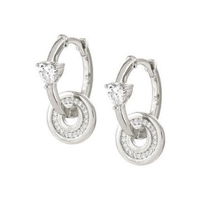Orecchini Donna Argento e Cubic Zirconia Cuore Sentimental Nomination