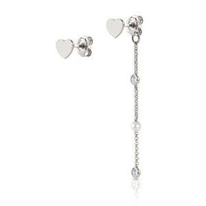 Orecchini Donna Bella Cuore e Perla Bianca 142643/018 - Nomination   