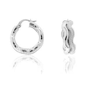 Orecchini Donna Cerchio Oro Bianco