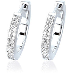 Orecchini A Cerchio MicLee Con Zirconi In Argento 925 - Cerchi 1,6 Cm Eleganti Per Donna E Ragazza, Gioielli Con Sacchetto Velluto