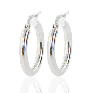 Orecchini Donna Cerchio in Oro Bianco