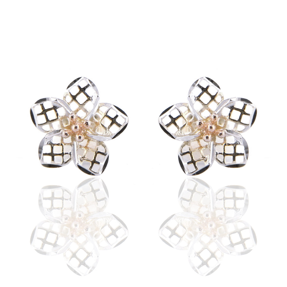 Orecchini Donna Fiore  in Oro 3 Colori