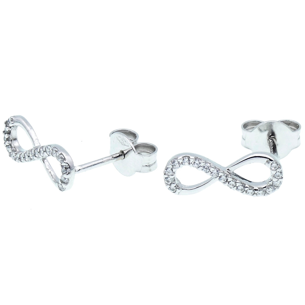 Orecchini pendenti infinito in argento 925