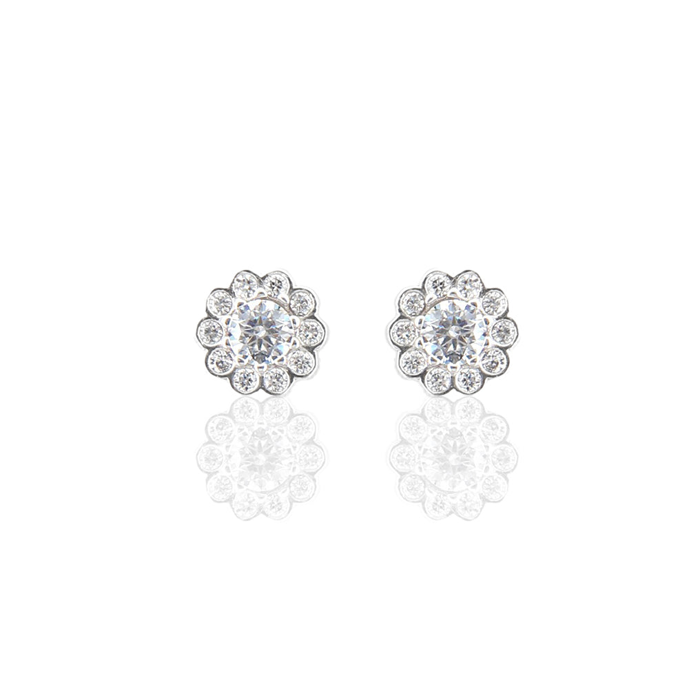 Orecchini a perno in argento sterling placcati in oro elegante