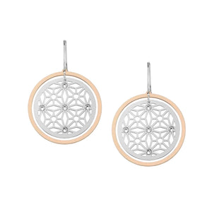 Orecchini Donna Medi Acciaio Oro Rosa e Swarovski Paradiso Nomination
