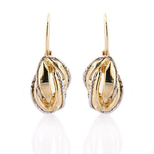Orecchini Donna Monachella in Oro Giallo e Bianco