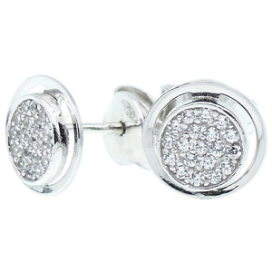 Orecchini Donna Oro Bianco con Zirconi