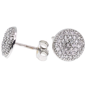 Orecchini Donna Oro Bianco con Zirconi