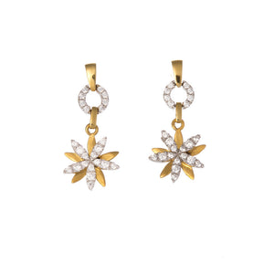 Orecchini Donna Oro Giallo con Zirconi