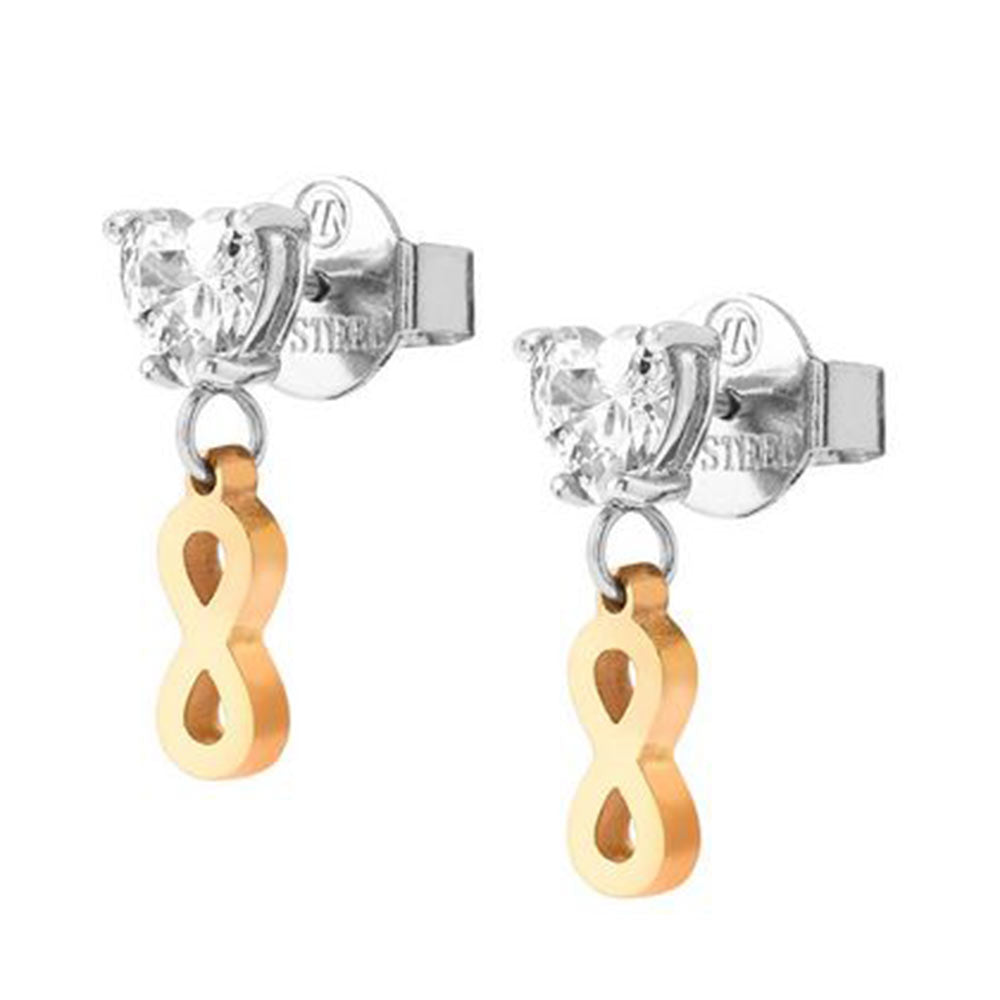 Orecchini Donna Principessina Infinito Cubic Zirconia Bianchi Nomination