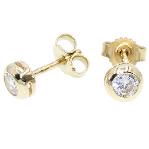 Orecchini Donna Punto Luce Oro Giallo con Zircone