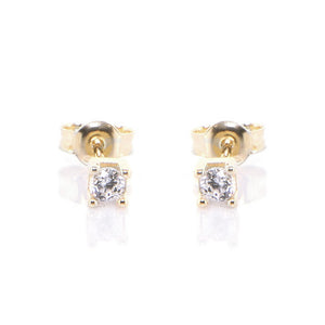 Orecchini Donna Punto Luce Oro Giallo con Zircone