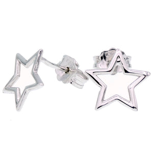Orecchini Donna Stella Oro Bianco