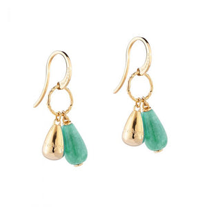 Orecchini Donna Tulipe con Pietra Verde Rebecca Gioielli
